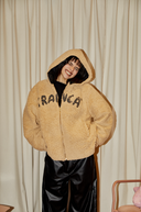 Campera Corderito Tranca Beige