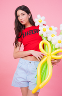 Camiseta de bebé roja