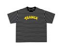 REMERA RAYADA MANGA CORTA - NEGRO